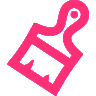 Grafik breiter Malerpinsel Linienfarbe pink